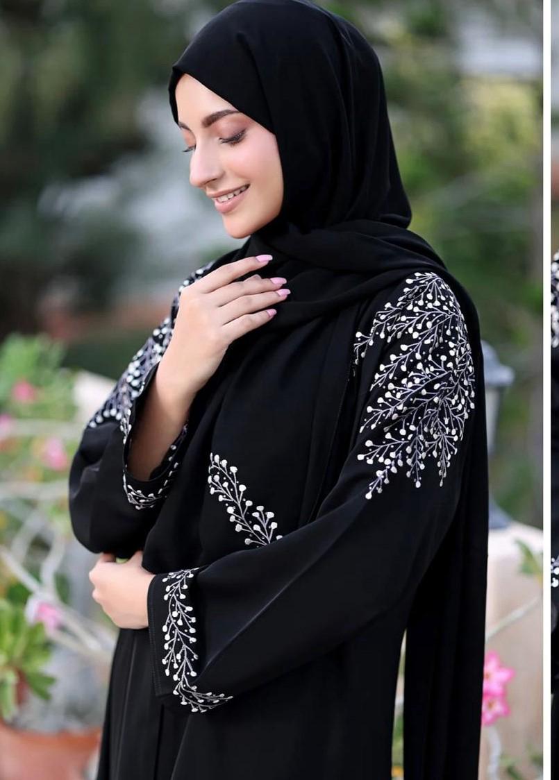 Timeless Front Open  Dress Abaya – Elegant Long Maxi Kaftan, djellaba, or jalabiya Made from Jazz, Crepe, Georgette | Islamic