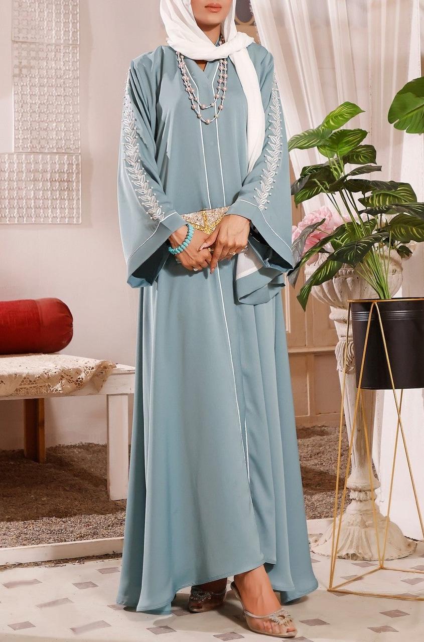 Mid Night Glare– Elegant Long Maxi Kaftan, djellaba, or jalabiya Made from Jazz, Crepe, Georgette | Islamic